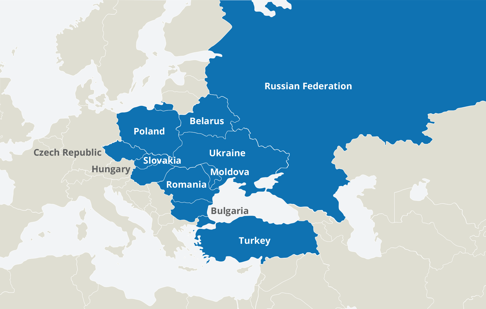 eastern europe map