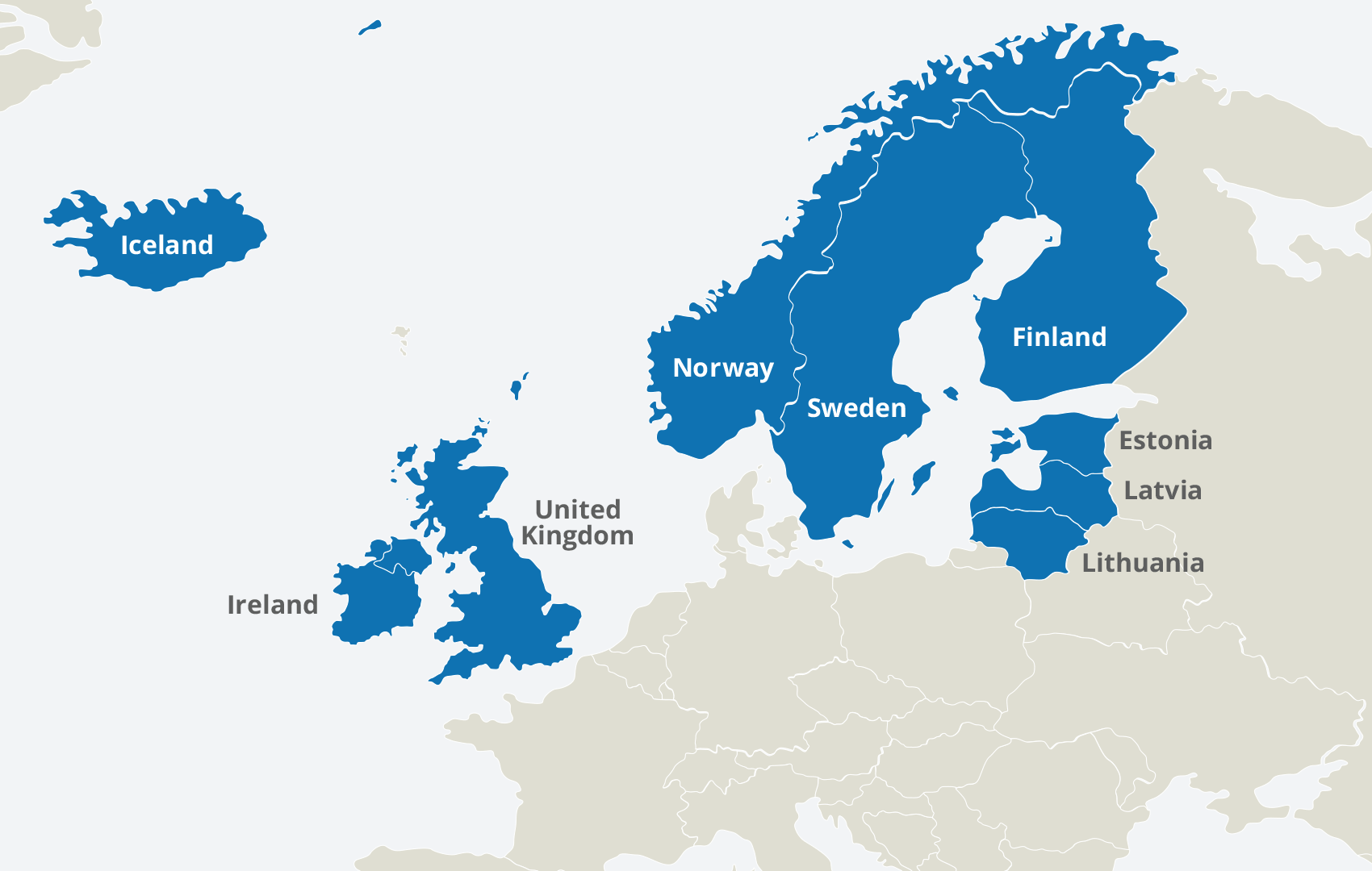 northern europe map